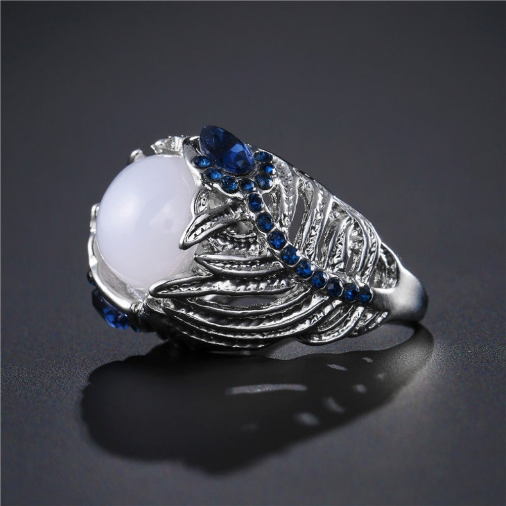 925 Silver Jewelry Moonstone Ring - Picture 4 of 5